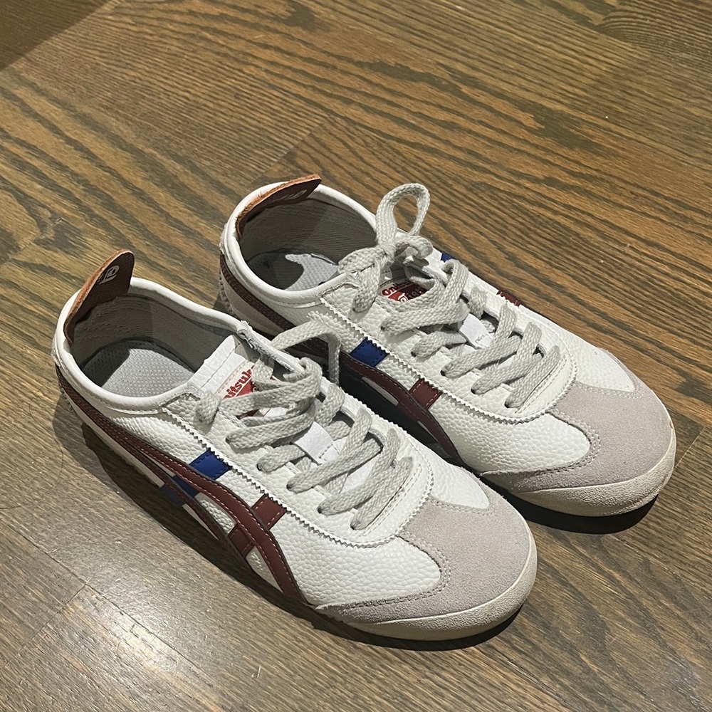 Onitsuka Tiger White and Red Sneakers d u p e READ BIO